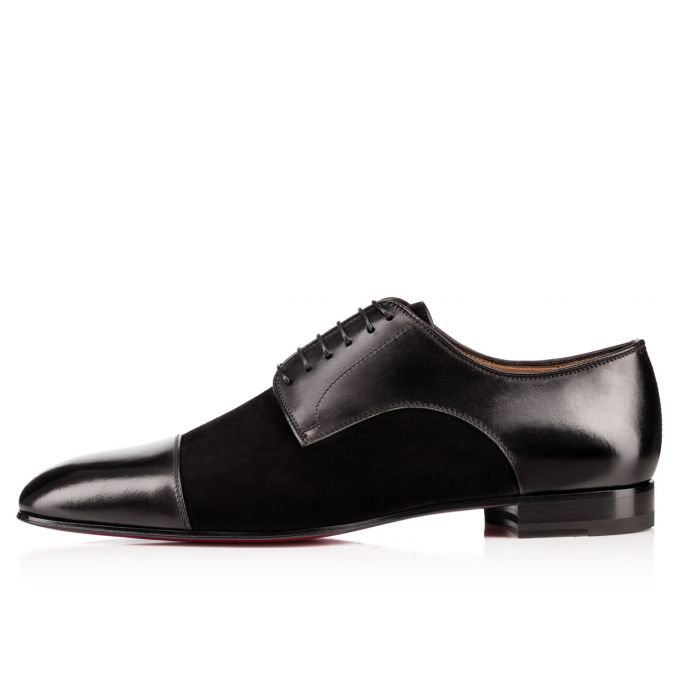 Derby Christian Louboutin Top Daviol 000 Veau Velours Derby Hombre Negros | MX-02902