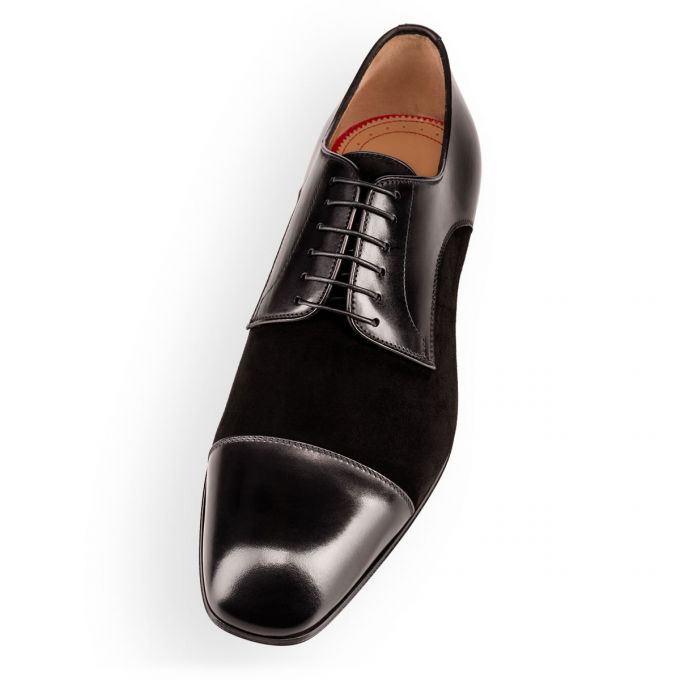 Derby Christian Louboutin Top Daviol 000 Veau Velours Derby Hombre Negros | MX-02902