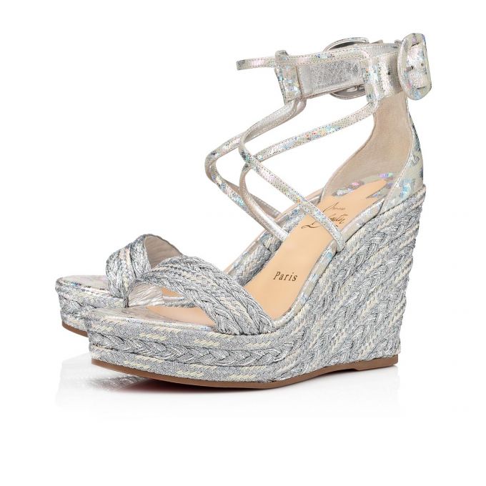 Espadrilles Christian Louboutin Bodrum 110 Ab Calf Espadrilles Mujer Blancos | MX-19806