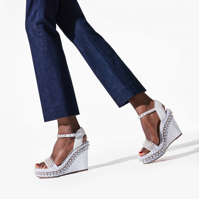 Espadrilles Christian Louboutin Lata 110 Ab Nappa Espadrilles Mujer Blancos | MX-00752