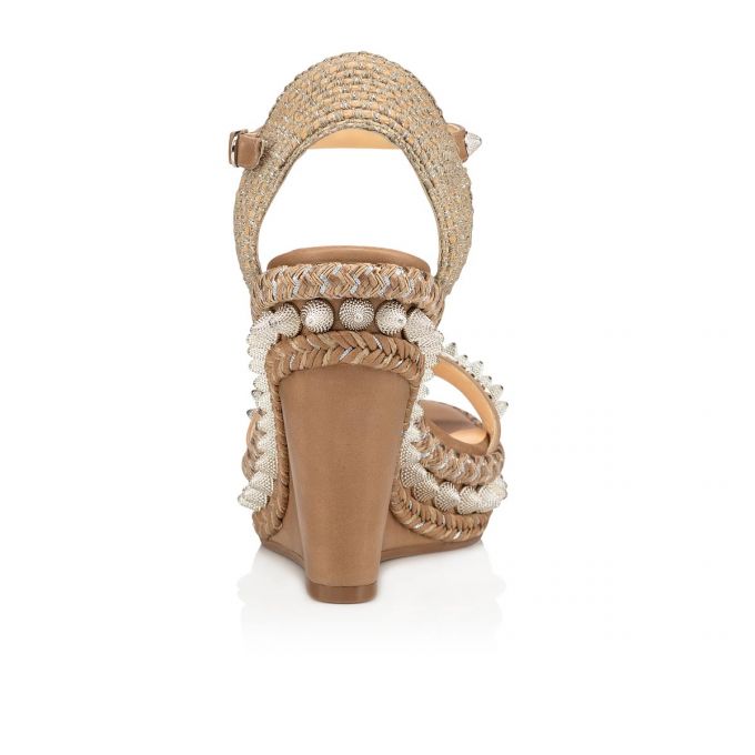 Espadrilles Christian Louboutin Lata 110 Fennec Calf Espadrilles Mujer Kaki | MX-42621