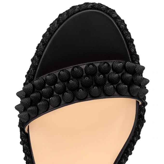 Espadrilles Christian Louboutin Lata 60 Calf Espadrilles Mujer Negros | MX-08809