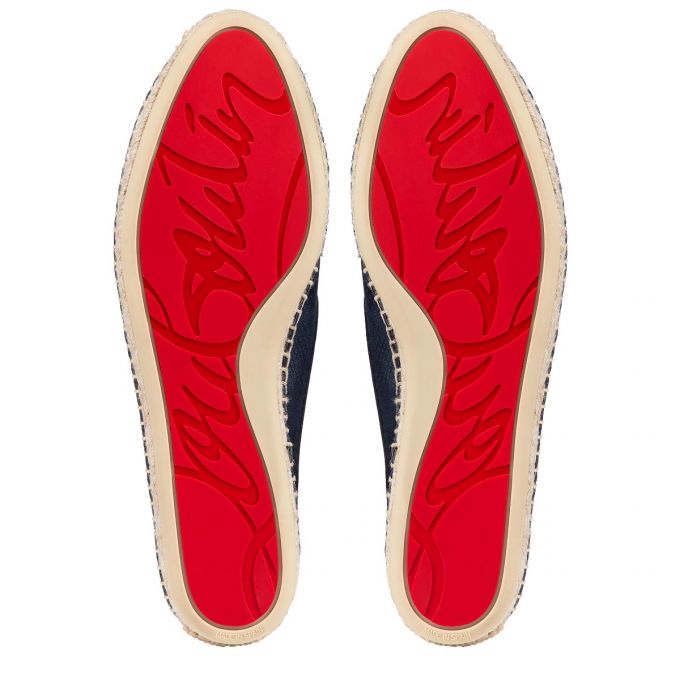 Espadrilles Christian Louboutin Nanou Orlato Veau Velours Espadrilles Mujer Azules | MX-33665