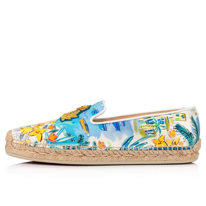 Espadrilles Christian Louboutin Nanou Orlato Crepe Satin/Satin/Lurex Espadrilles Mujer Multicolor | MX-51075