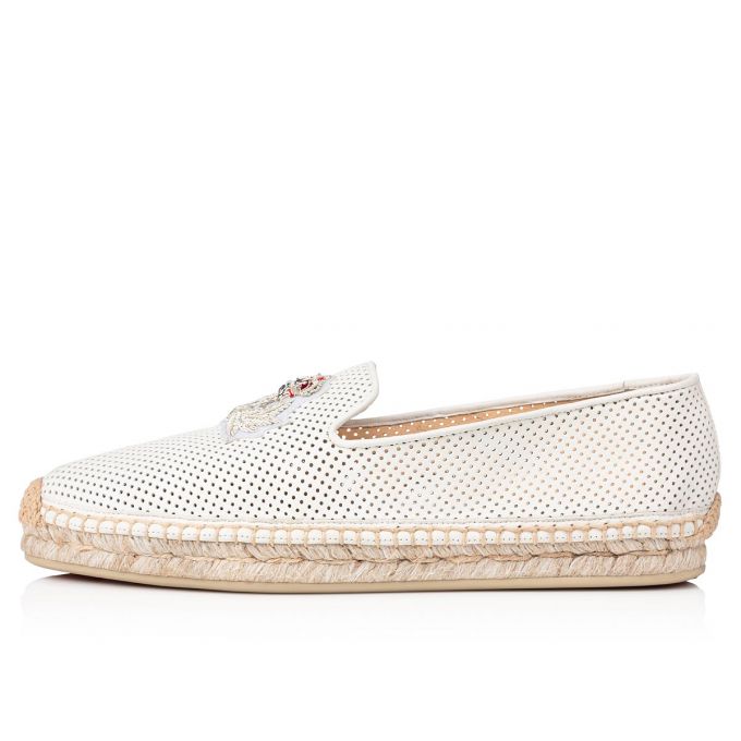 Espadrilles Christian Louboutin Nanou Orlato Nappa Espadrilles Mujer Blancos | MX-57250