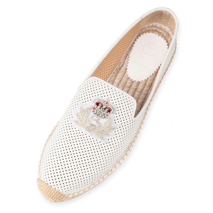 Espadrilles Christian Louboutin Nanou Orlato Nappa Espadrilles Mujer Blancos | MX-57250