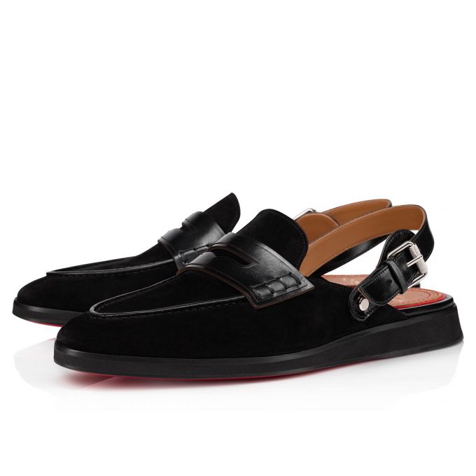 Espadrilles & Sandals Christian Louboutin Tricoto Calf Espadrilles Hombre Negros | MX-19193