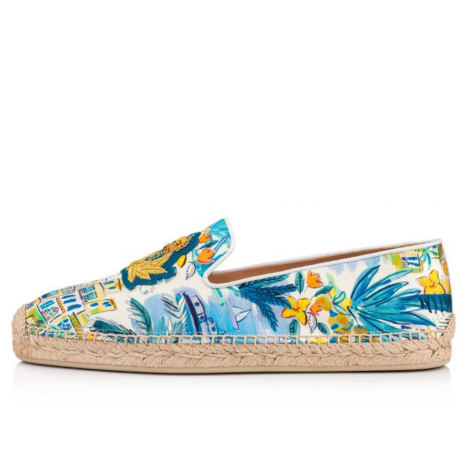 Espadrilles & Sandals Christian Louboutin Nanou Orlato Silk Espadrilles Hombre Multicolor | MX-23248