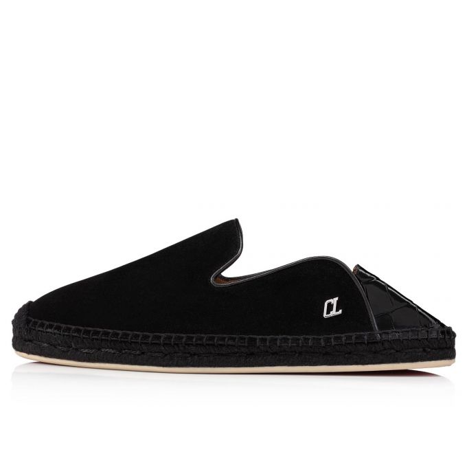 Espadrilles & Sandals Christian Louboutin Espadon Calf Espadrilles Hombre Negros | MX-52230