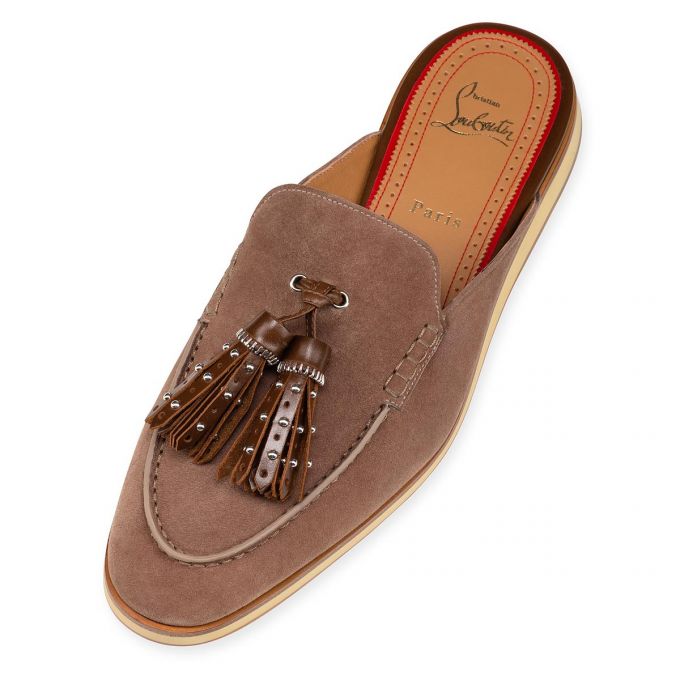 Espadrilles & Sandals Christian Louboutin Roc X Tass Calf Espadrilles Hombre Marrom | MX-60968