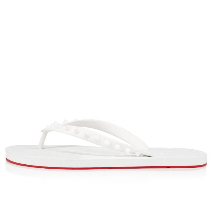 Espadrilles & Sandals Christian Louboutin Loubi Flip 000 Pvc Sandals Hombre Blancos | MX-79081