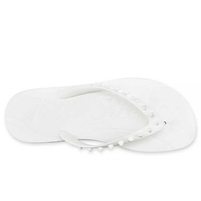 Espadrilles & Sandals Christian Louboutin Loubi Flip 000 Pvc Sandals Hombre Blancos | MX-79081