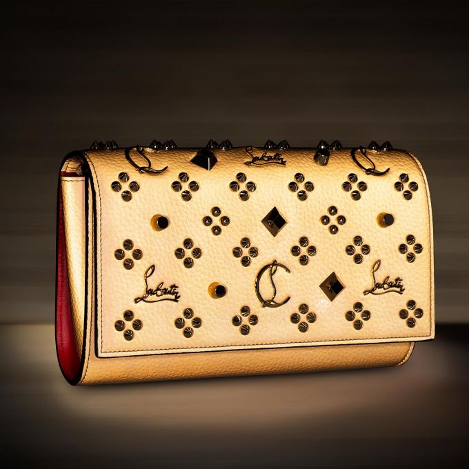 Evening Bags Christian Louboutin Paloma Clutch Creative Fabric Evening Bags Mujer Beige | MX-00436