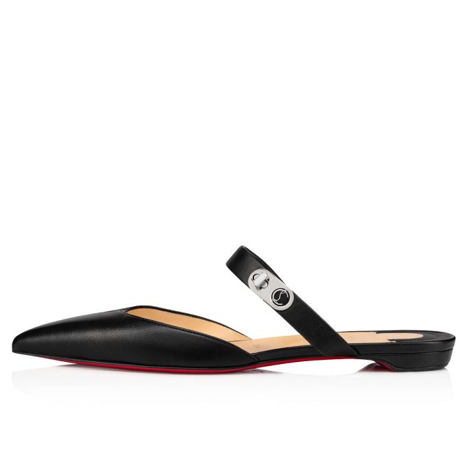 Flats Christian Louboutin Choc Lock Nappa Flats Mujer Negros | MX-77445