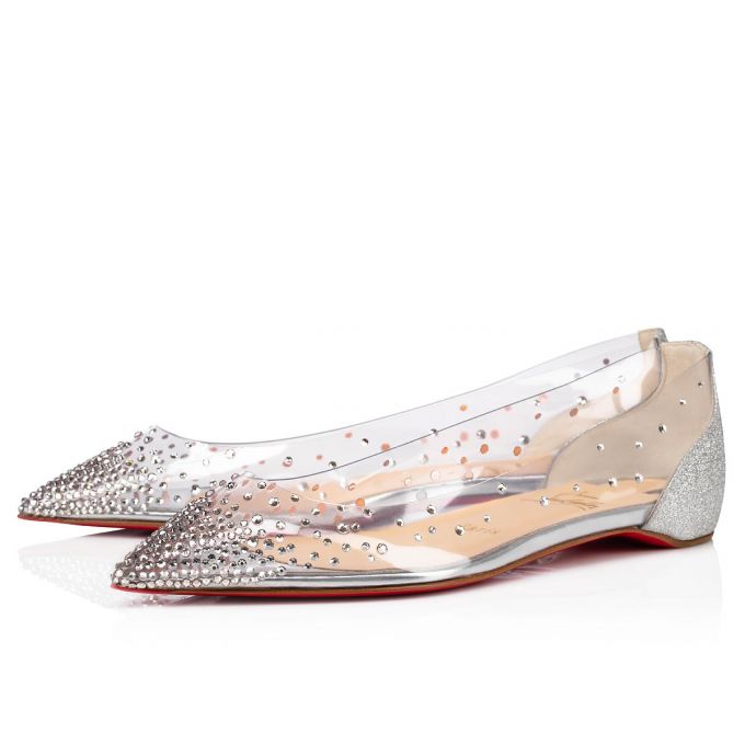 Flats Christian Louboutin Degrastrass Pvc 000 Version Pvc Flats Mujer Plateados | MX-45271