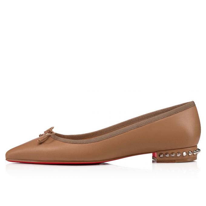 Flats Christian Louboutin Hall 000 Version Fennec Nappa Flats Mujer Kaki | MX-88713