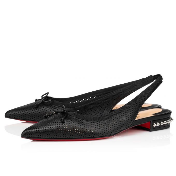 Flats Christian Louboutin Hall Sling Nappa Flats Mujer Negros | MX-05606