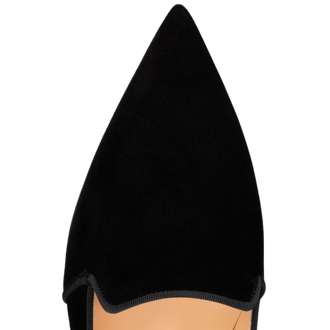 Flats Christian Louboutin Kashasha Veau Velours Flats Mujer Negros | MX-19162