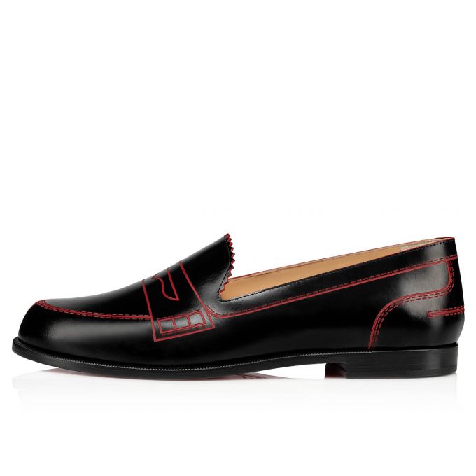 Flats Christian Louboutin Mocalaureat 000 Calf Flats Mujer Negros Rojos | MX-47750