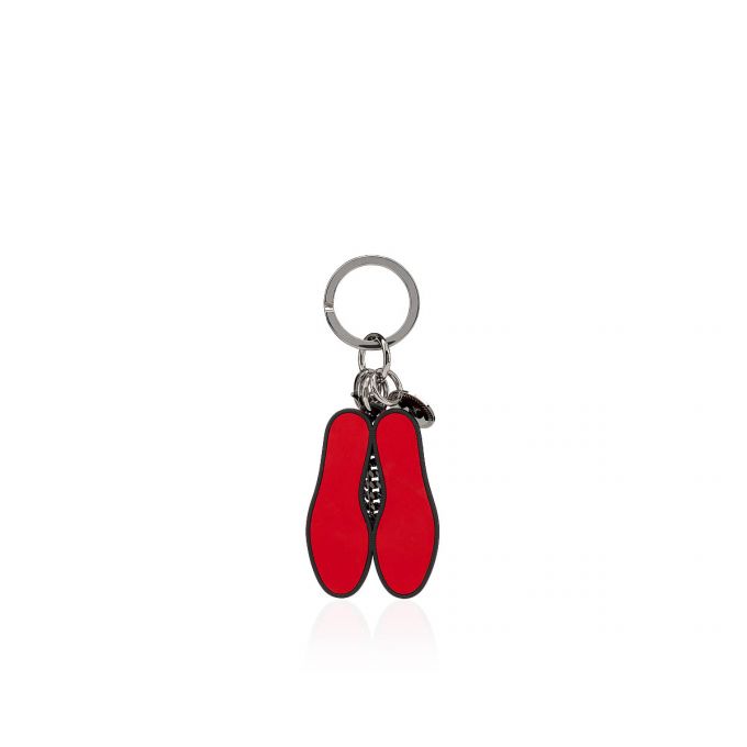 Llavero Christian Louboutin M Lug Sole Metallic Finish Keyrings Hombre Negros Rojos | MX-07336