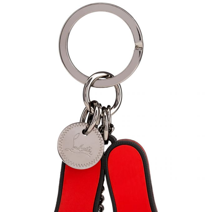 Llavero Christian Louboutin M Lug Sole Metallic Finish Keyrings Hombre Negros Rojos | MX-07336