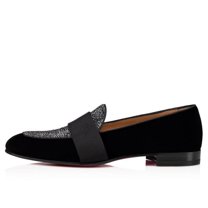 Loafers Christian Louboutin Night On The Ni 000 Version Velvet Loafer Hombre Negros | MX-13919