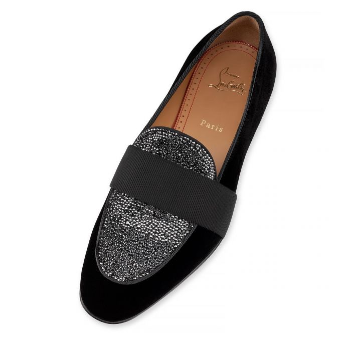 Loafers Christian Louboutin Night On The Ni 000 Version Velvet Loafer Hombre Negros | MX-13919