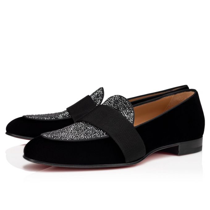 Loafers Christian Louboutin Night On The Ni 000 Version Velvet Loafer Hombre Negros | MX-13919