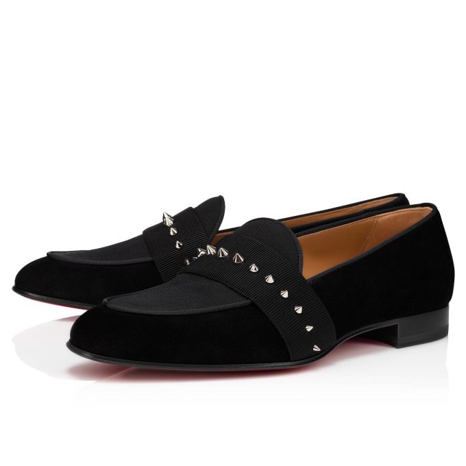 Loafers Christian Louboutin Nit Night Creative Fabric Loafer Hombre Negros Plateados | MX-79244