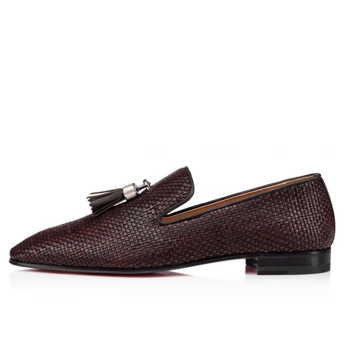 Loafers Christian Louboutin Rivalion Dark Creative Cuero Loafer Hombre Marrom Oscuro | MX-56459