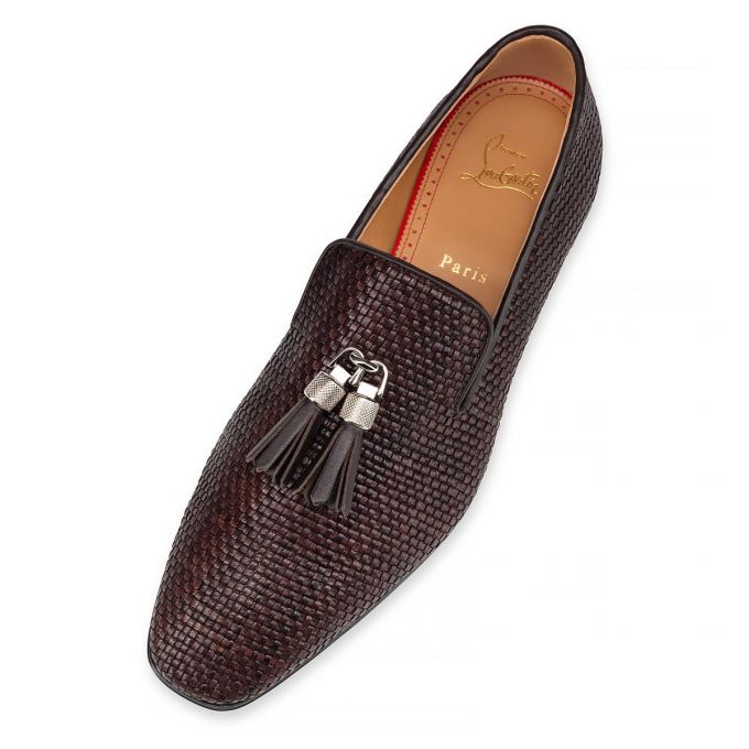 Loafers Christian Louboutin Rivalion Dark Creative Cuero Loafer Hombre Marrom Oscuro | MX-56459