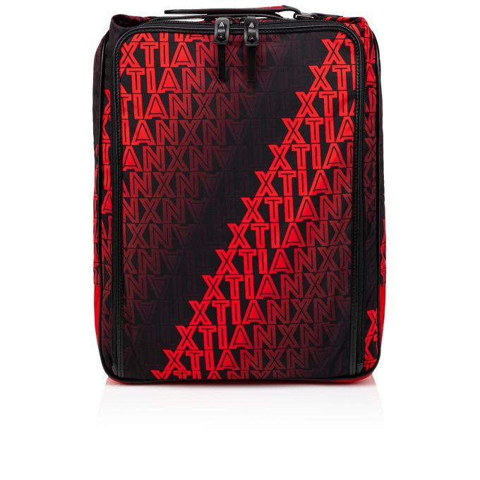 Mochilas Christian Louboutin Hop\'N Zip Creative Fabric Backpack Hombre Negros Rojos | MX-05585