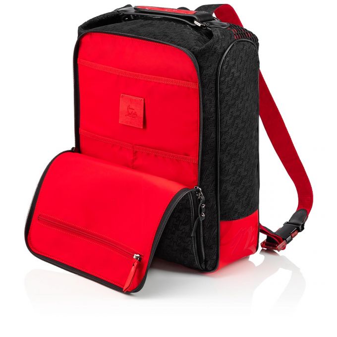 Mochilas Christian Louboutin Hop'N Zip Creative Fabric Backpack Hombre Negros | MX-15960