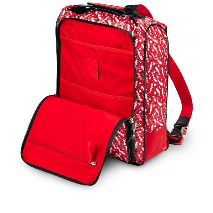 Mochilas Christian Louboutin Hop'N Zip Creative Fabric Backpack Hombre Rojos Negros | MX-85666