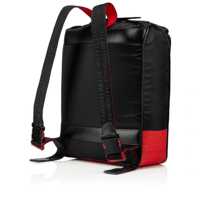 Mochilas Christian Louboutin Hop'N Zip Classic Fabric Backpack Hombre Negros | MX-99803