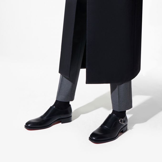 Monk Straps Christian Louboutin John Calf Monk Straps Hombre Negros | MX-94042