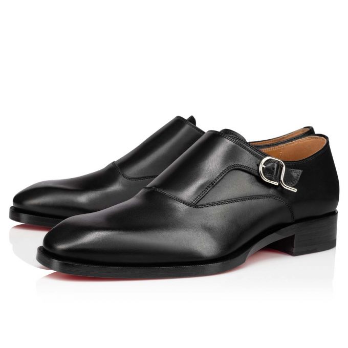 Monk Straps Christian Louboutin John Calf Monk Straps Hombre Negros | MX-94042