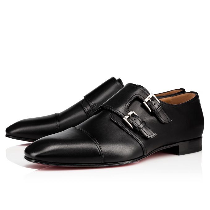 Monk Straps Christian Louboutin Mortimer 000 Calf Monk Straps Hombre Negros | MX-07292