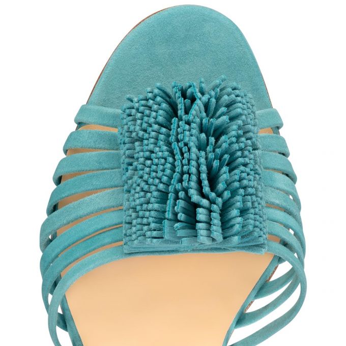 Mulas Christian Louboutin Belbrossa 55 Veau Velours Mules Mujer Azules | MX-86198