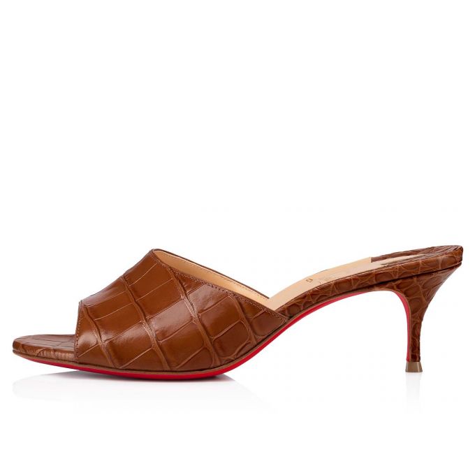 Mulas Christian Louboutin East Mule 55 Calf Mules Mujer Marrom | MX-62642