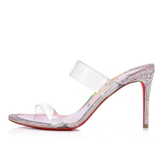 Mulas Christian Louboutin Just Strass 85 Gamuza Mules Mujer Multicolor | MX-28972