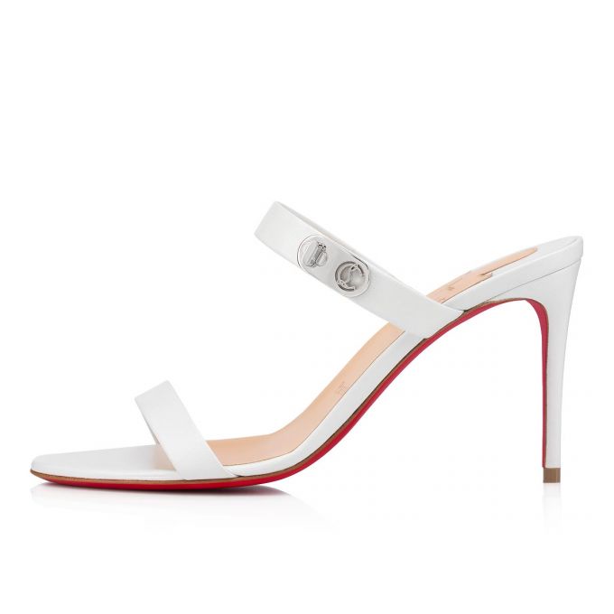 Mulas Christian Louboutin Lock Me 85 Mules Mujer Blancos | MX-50527