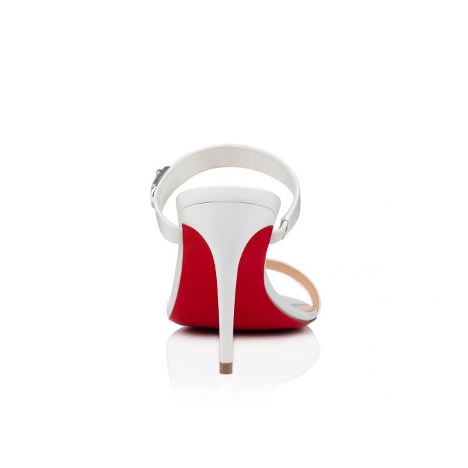 Mulas Christian Louboutin Lock Me 85 Mules Mujer Blancos | MX-50527