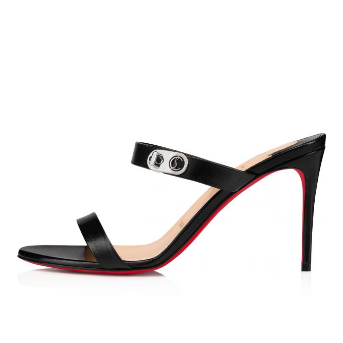 Mulas Christian Louboutin Lock Me 85 Mules Mujer Negros | MX-87197