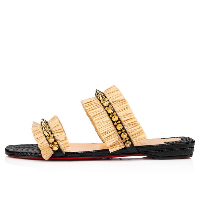 Mulas Christian Louboutin Marivodou Calf Mules Mujer Beige | MX-02447