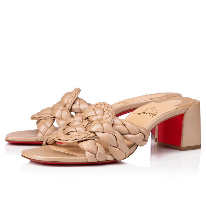 Mulas Christian Louboutin Marmela 55 Nappa Mules Mujer Beige | MX-19551