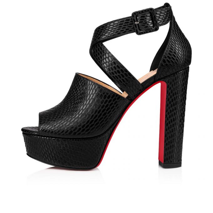 Platforms Christian Louboutin Bingirl 130 Calf Platforms Mujer Negros | MX-71570