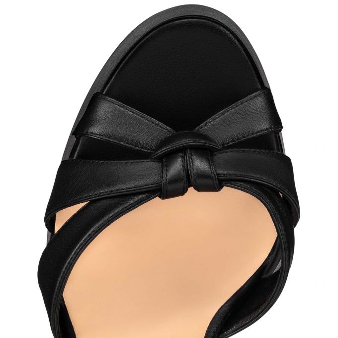 Platforms Christian Louboutin Foolanjalili 130 Calf Platforms Mujer Negros | MX-12055