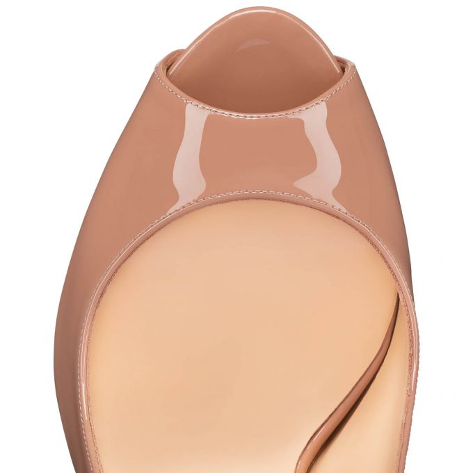 Platforms Christian Louboutin Private Number 120 120 Charol Platforms Mujer Beige | MX-48052