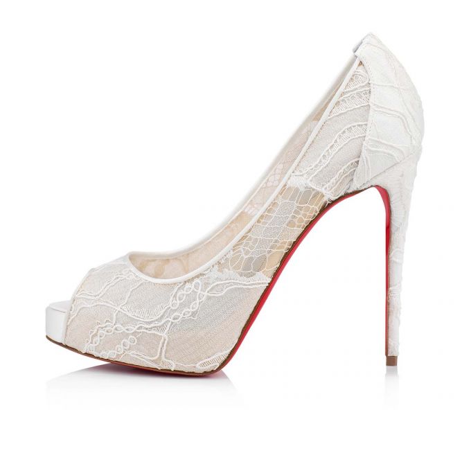 Platforms Christian Louboutin Very Encaje 120 Encaje Platforms Mujer Blancos Azules | MX-93928